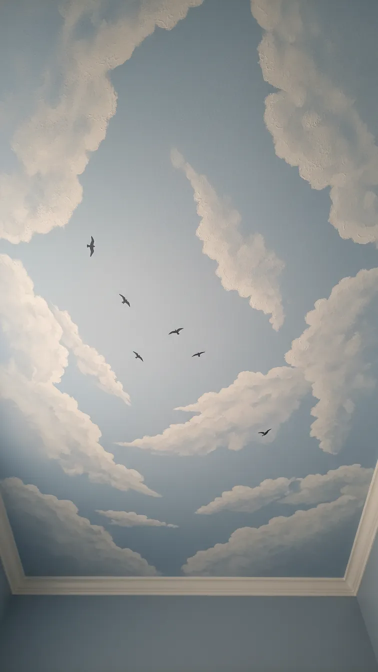 Clouds and Sky Ceiling Mural