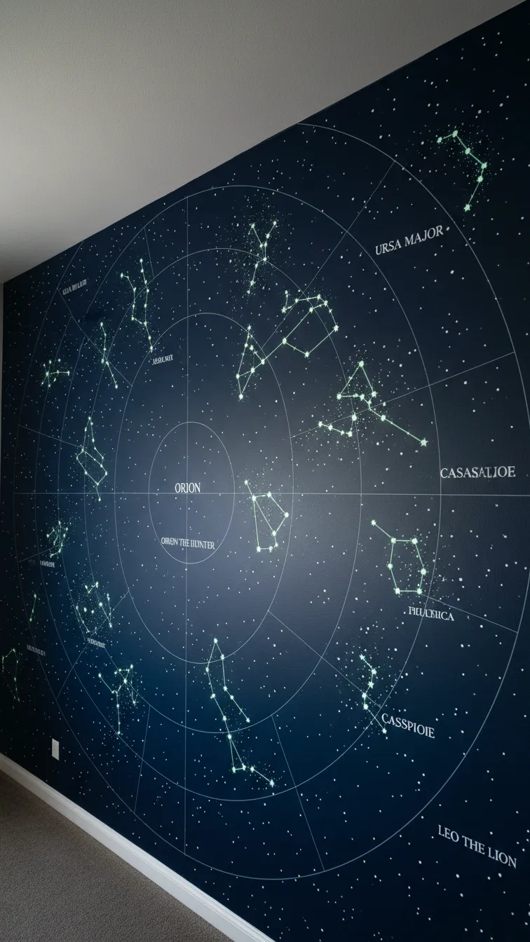 Constellation Map With Connecting Lines