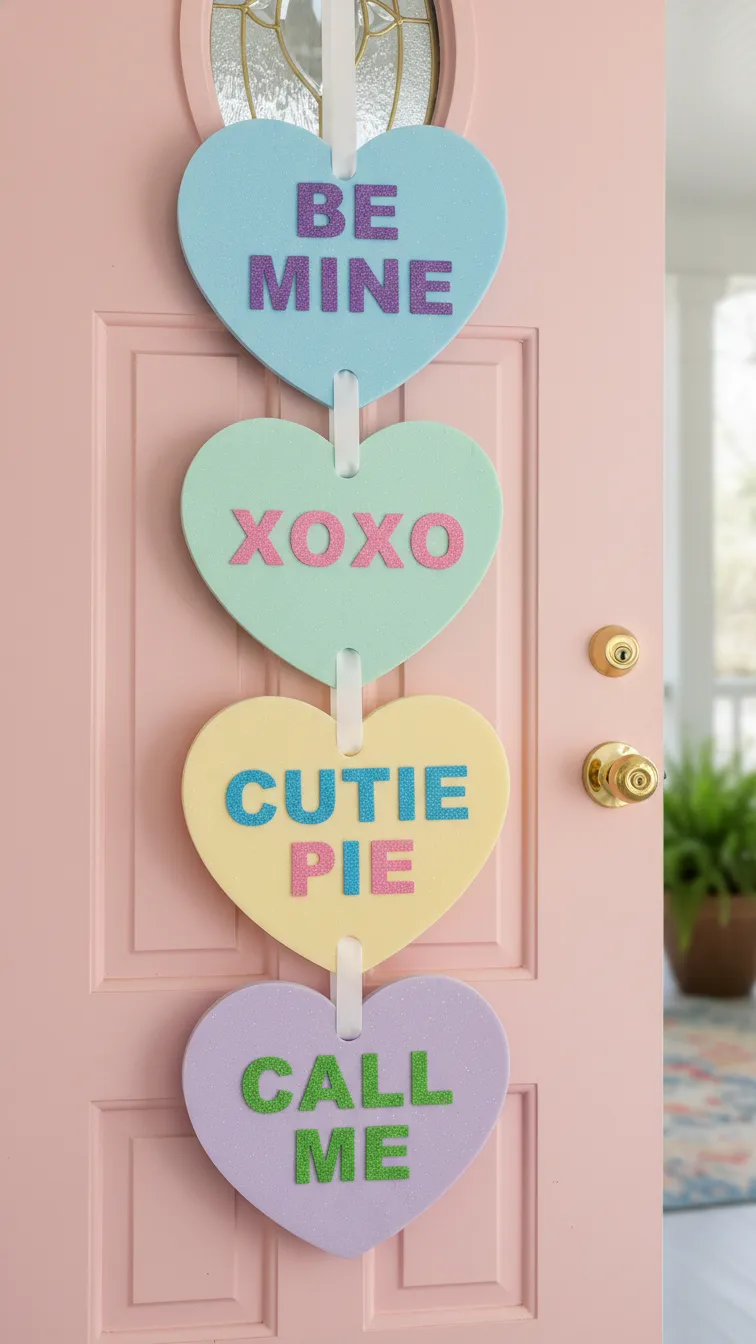 Conversation Heart Door Banner