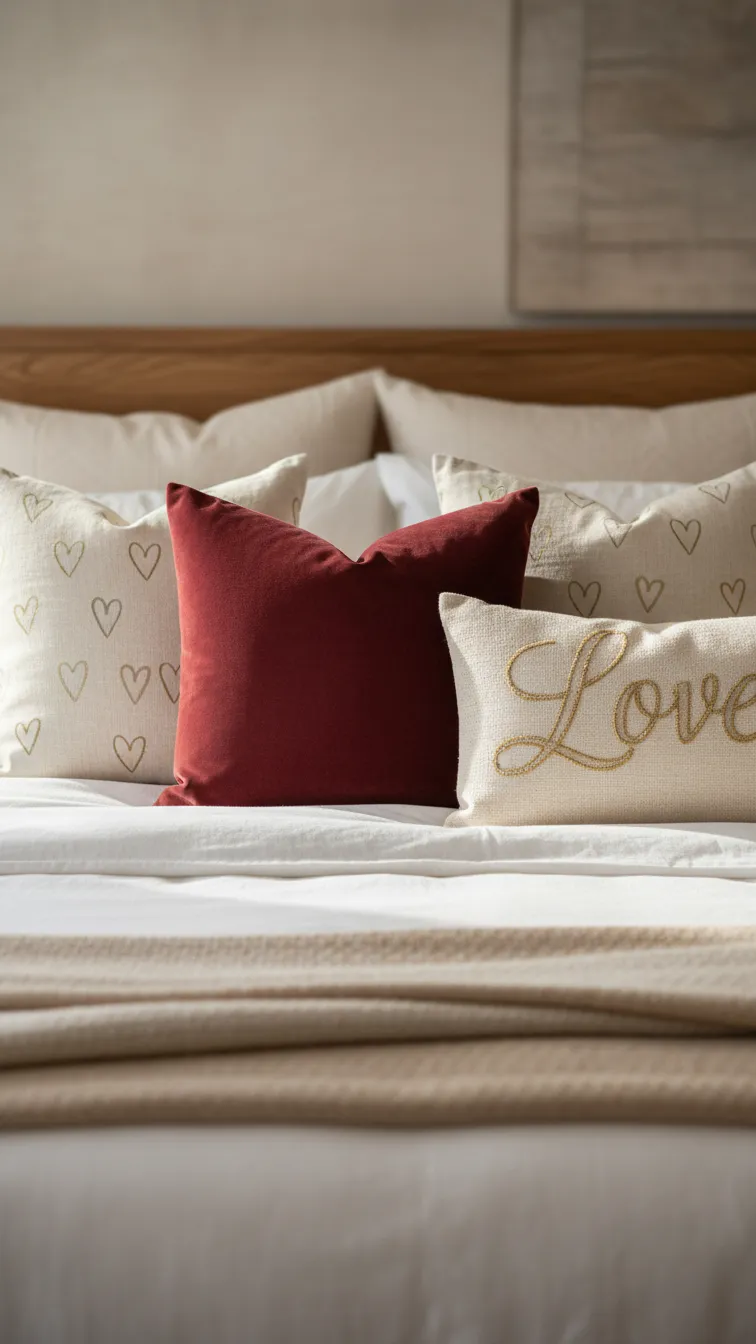 Throw Pillows with a Romantic Twist