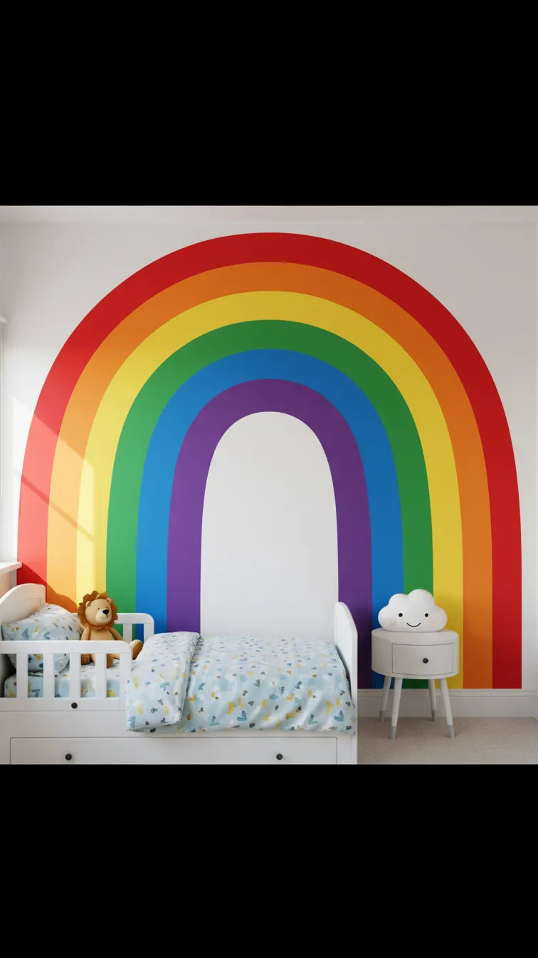 Rainbow Accent Wall